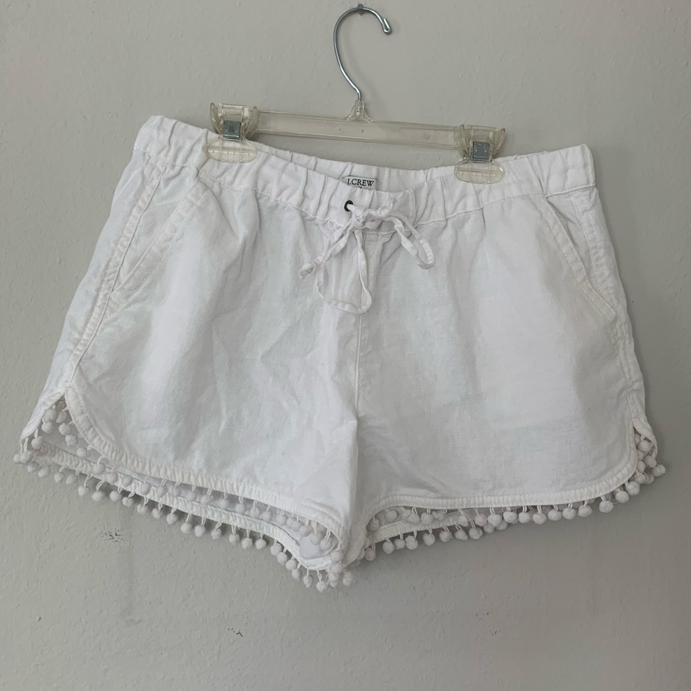 J Crew white linen shorts. Size S.